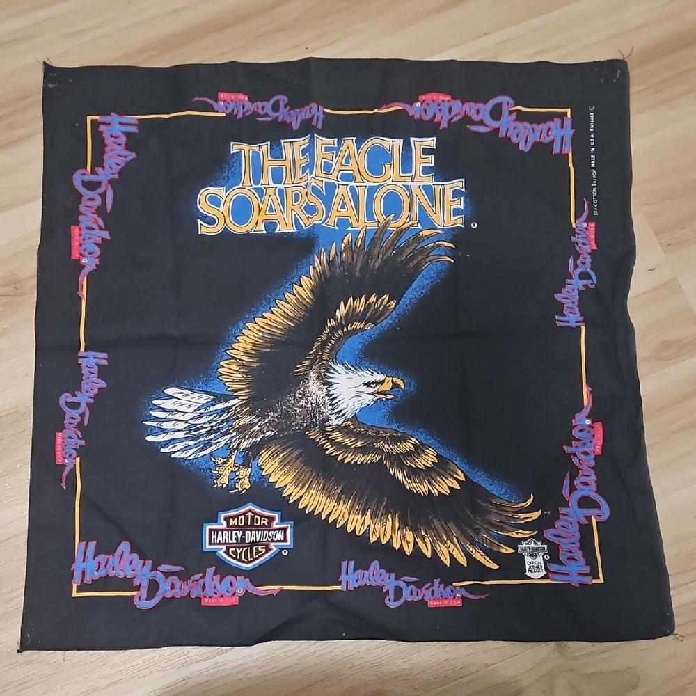 Harley-Davidson Black Bandana with Eagle Design